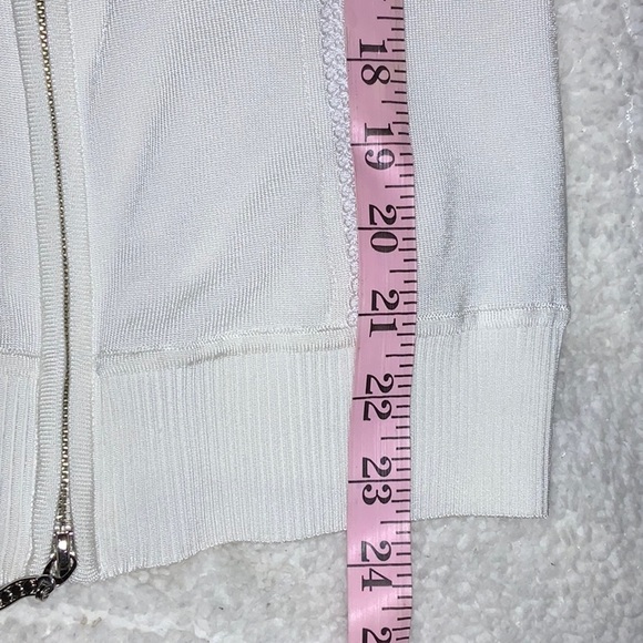Cache Vintage Women’s White Zippered Sleeveless Sweater Vest size small - Picture 10 of 11